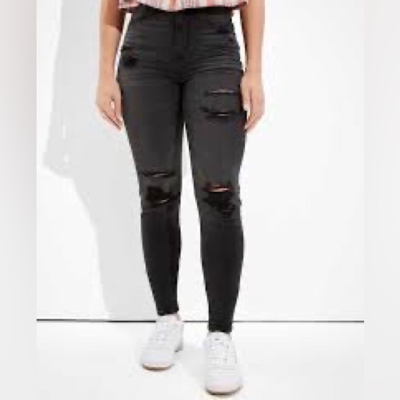 American Eagle High Rise Black Jeans - Picture 1 of 4